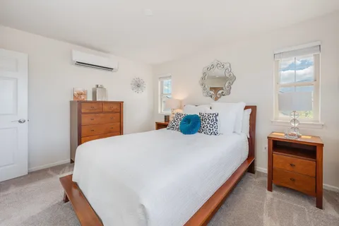 a workspace with wooden floor