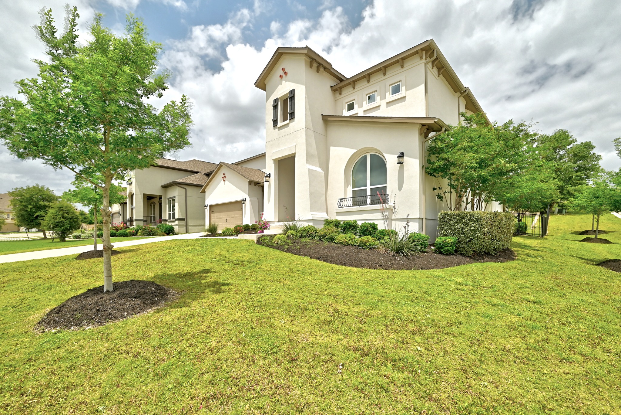 4601 Apollonia Way Leander, TX 78641 - Photo 2 of 40 a view of a white house with a big yard and large tree