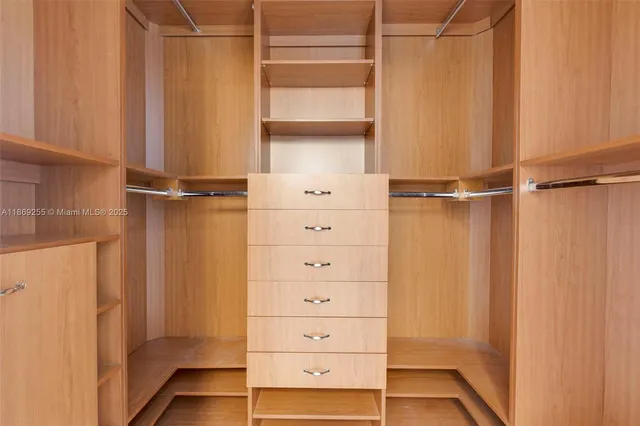 a view of a walk in closet