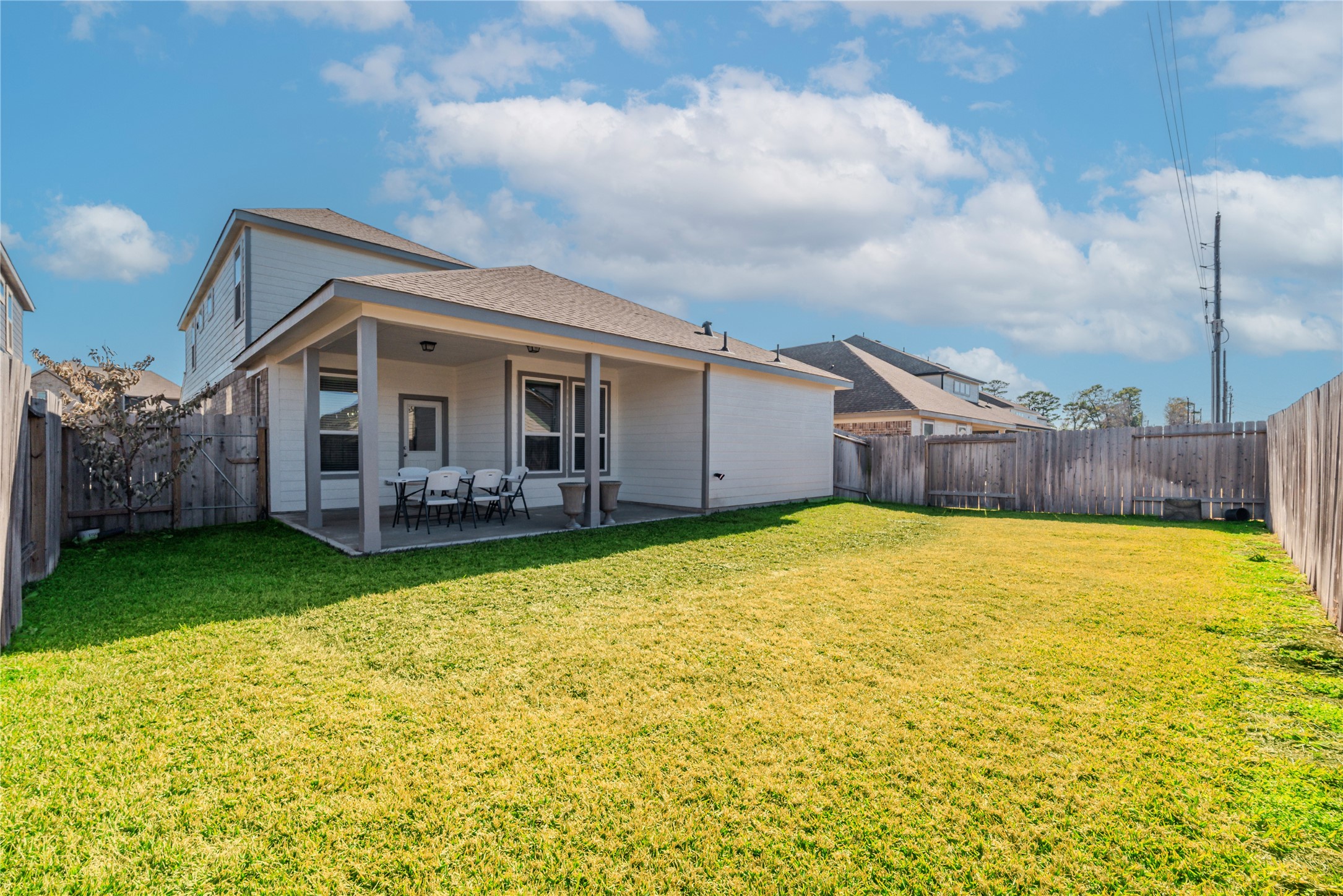 4259 Wyanngate Drive Spring, TX 77373 - Photo 43 of 46 Expansive, fully fenced backyard offering plenty of green space for play, gardening, or a future pool.