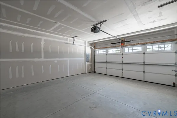 a view of a garage