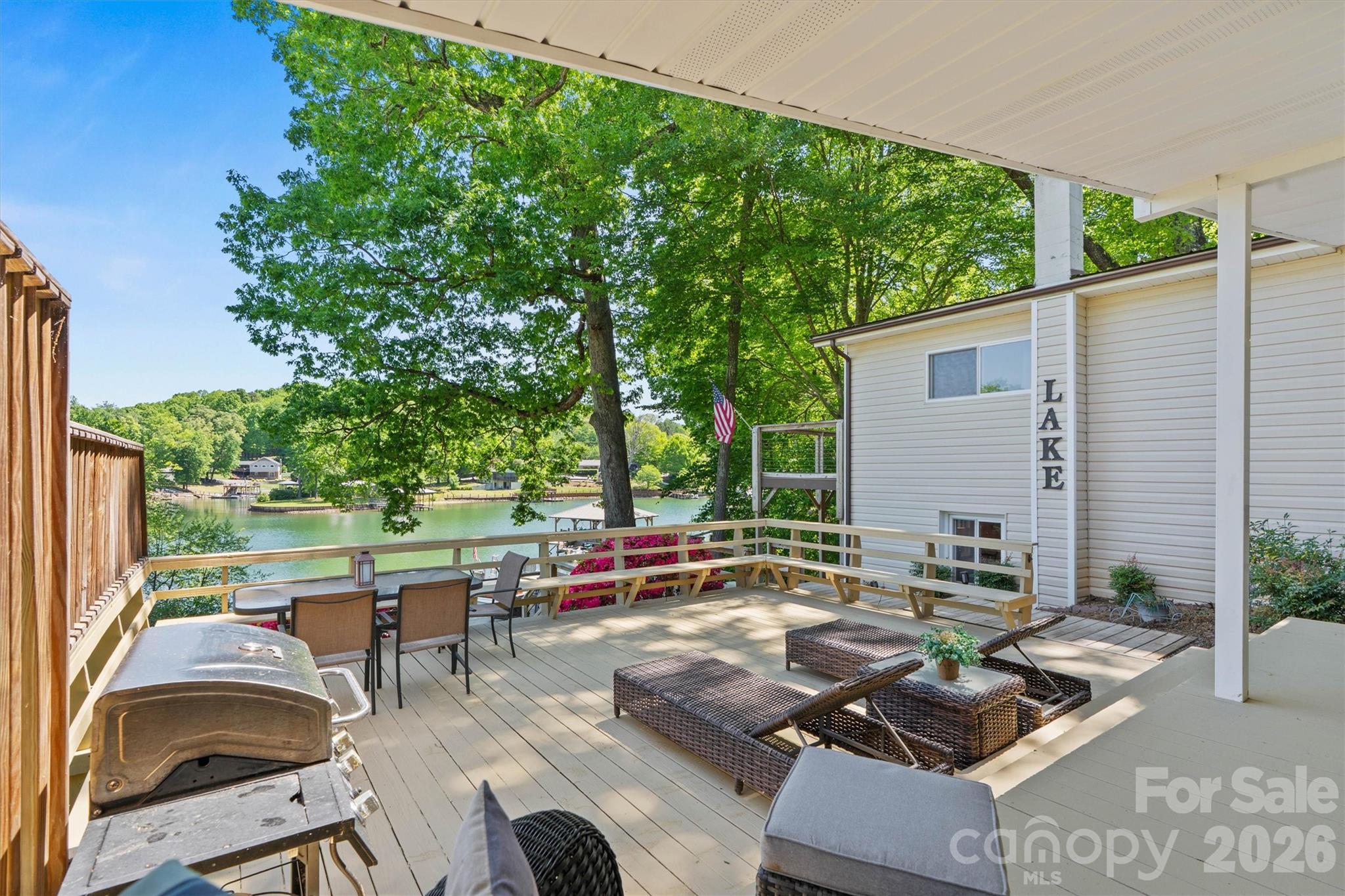 6566 Harbor Lane Conover, NC 28613 - Photo 34 of 43 a view of backyard of house with seating space