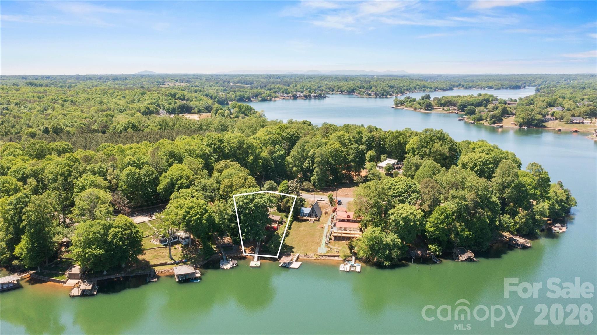 6566 Harbor Lane Conover, NC 28613 - Photo 39 of 43 an aerial view of a houses with a lake view