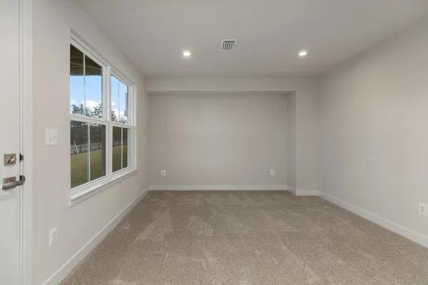 an empty room with a window