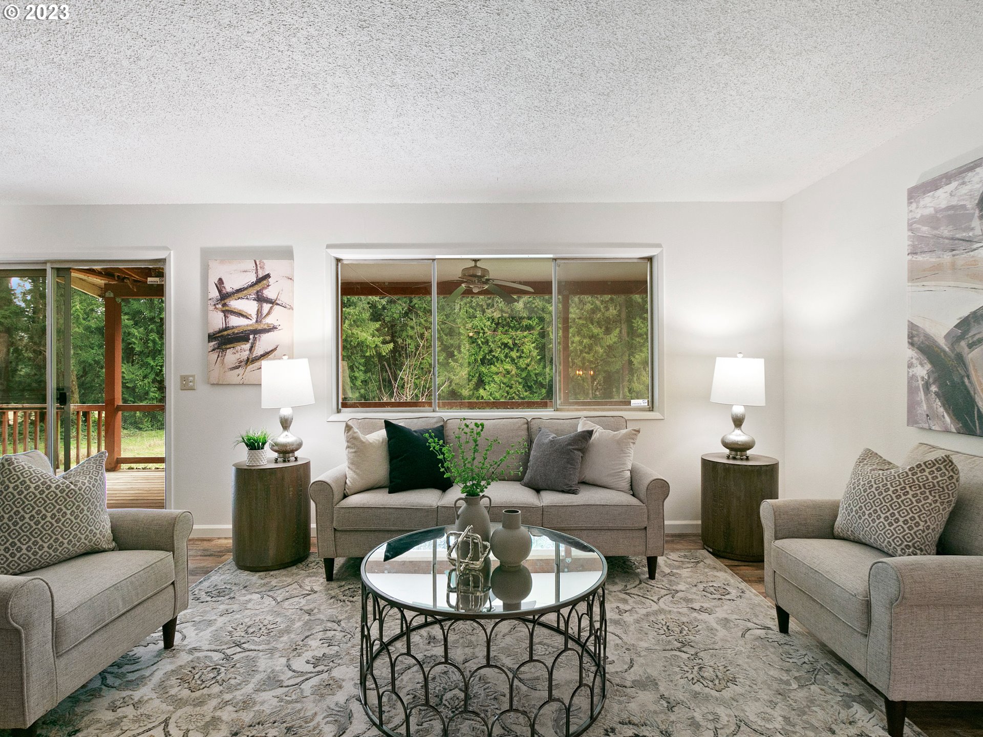 14113 South Graves Road Mulino, OR 97042 - Photo 8 of 33 a living room with furniture and a large window