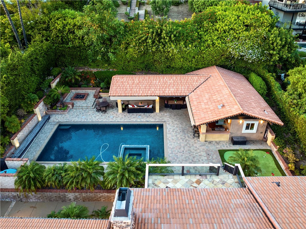 19151 Fowler Avenue Santa Ana, CA 92705 - Photo 12 of 57 Aerial view of the backyard oasis.