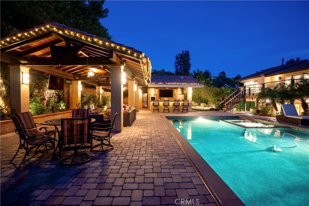 19151 Fowler Avenue Santa Ana, CA 92705 - Photo 4 of 57 The backyard oasis at dusk.
