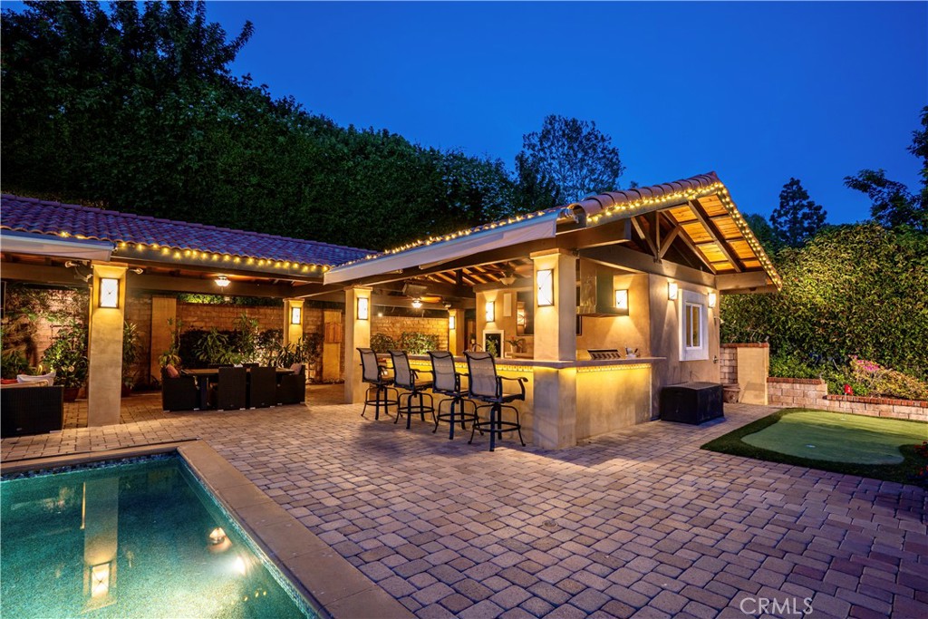 19151 Fowler Avenue Santa Ana, CA 92705 - Photo 6 of 57 The backyard Oasis at Dusk.