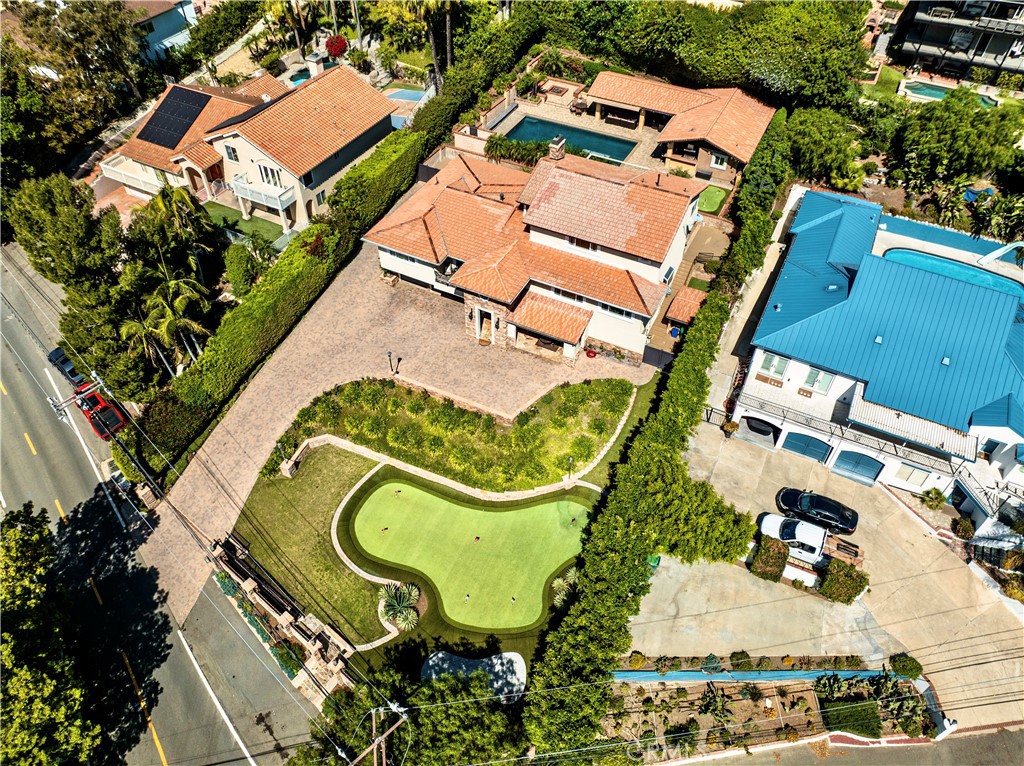 19151 Fowler Avenue Santa Ana, CA 92705 - Photo 9 of 57 Aerial View of the property with putting greens in front.