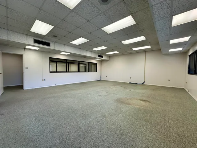 a view of a building with a terrace