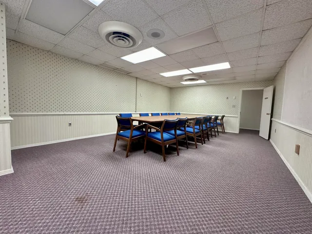 a view of a building with a balcony