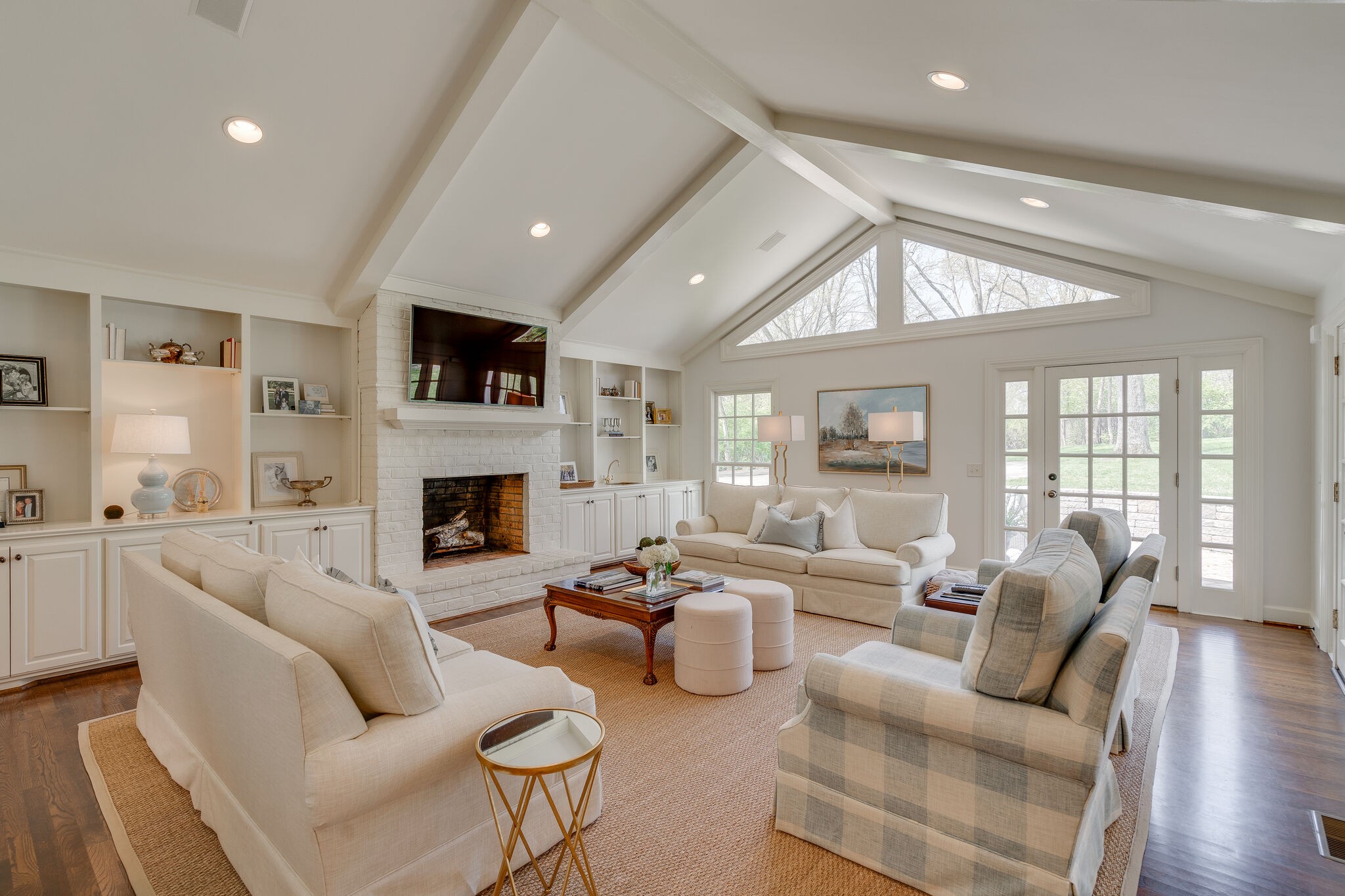 4321 Sneed Road Nashville, TN 37215 - Photo 14 of 37 a living room with furniture fireplace and a large window