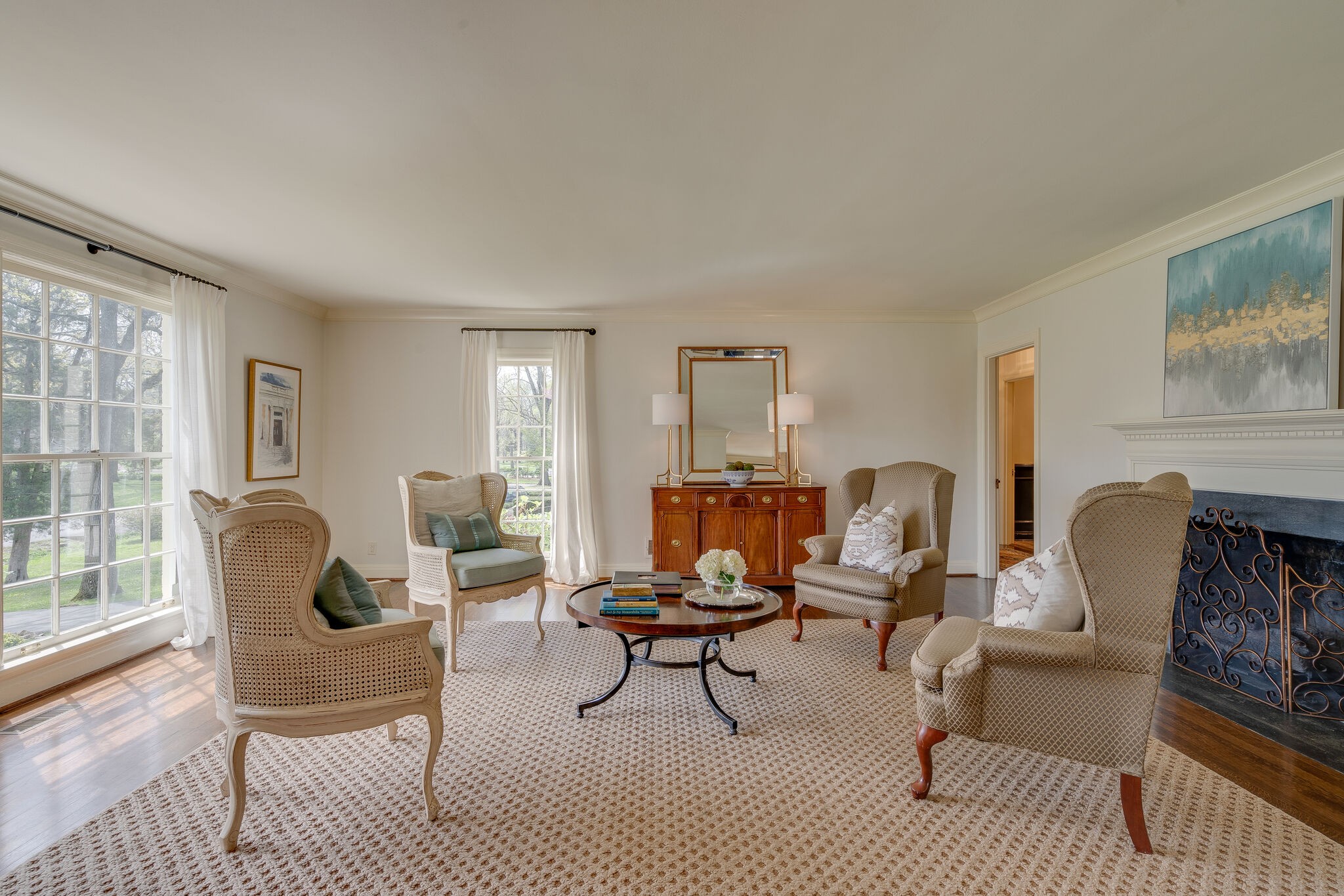 4321 Sneed Road Nashville, TN 37215 - Photo 6 of 37 a living room with furniture and a rug