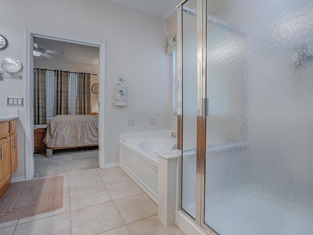 13324 Southeast 91st Court Road Summerfield, FL 34491 - Photo 27 of 46 a bathroom with a tub shower and bedroom