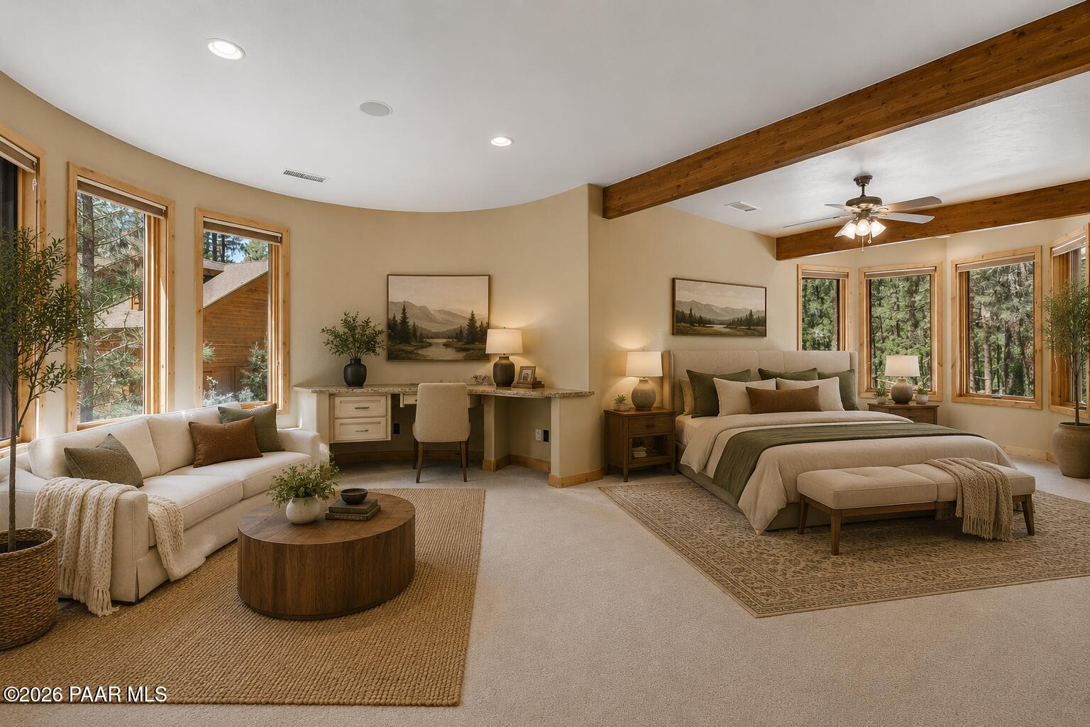 5140 East Charcoal Kiln Road Prescott, AZ 86303 - Photo 75 of 140 a living room with furniture and a large window