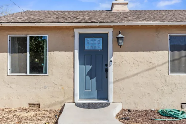 a front view of a house