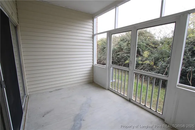 a view of a balcony with outdoor space