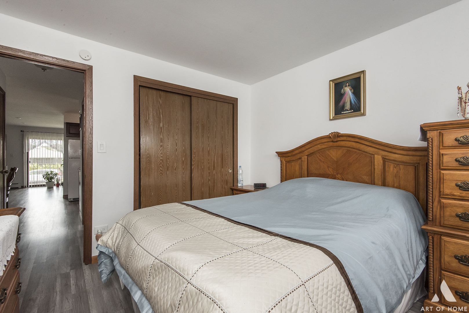 10612 Ridgemont Lane Chicago Ridge, IL 60415 - Photo 12 of 32 a bedroom with a bed and wooden floor
