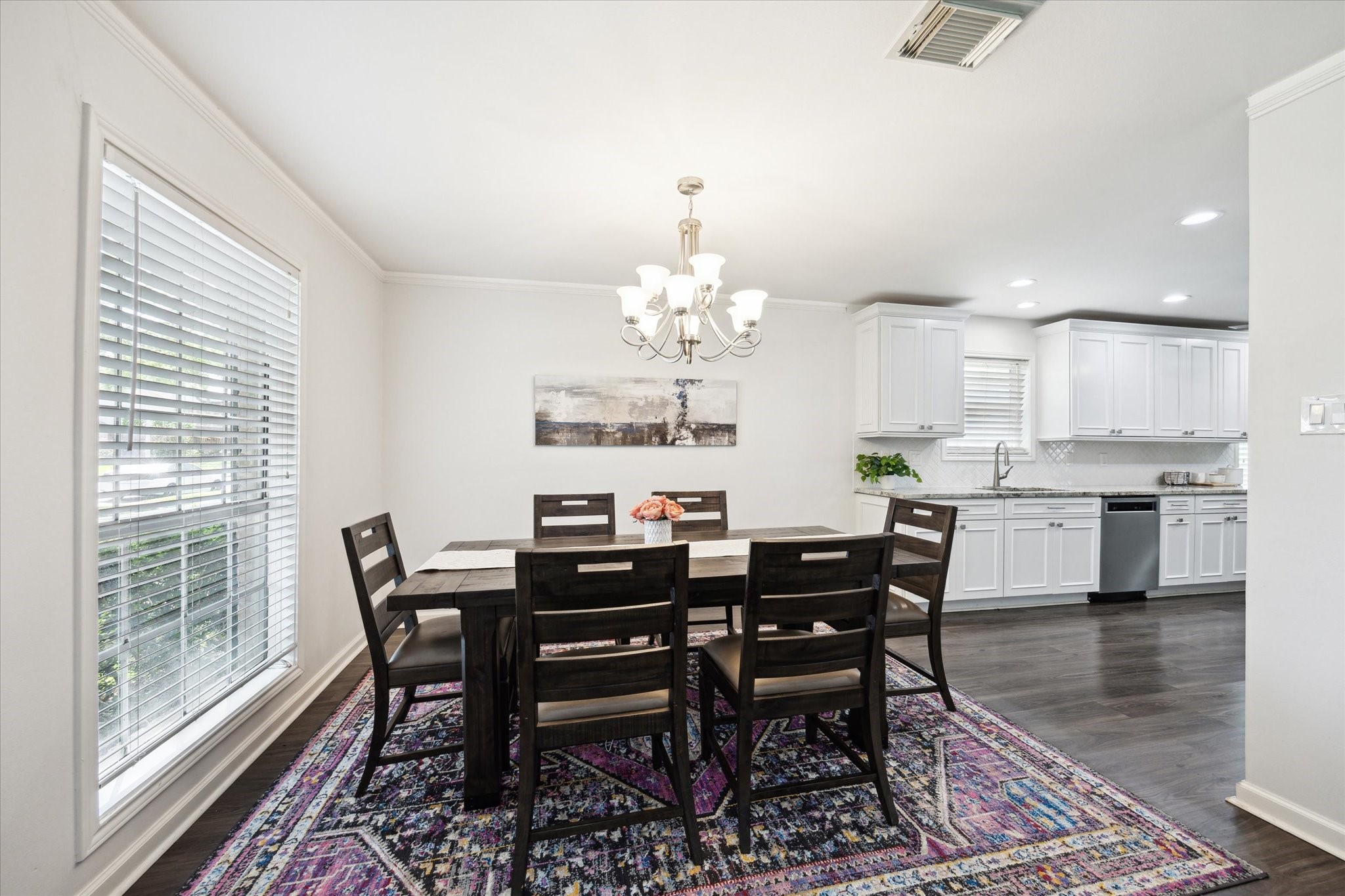 7614 Braesview Lane Houston, TX 77071 - Photo 6 of 29 a view of a dining room with furniture and wooden floor