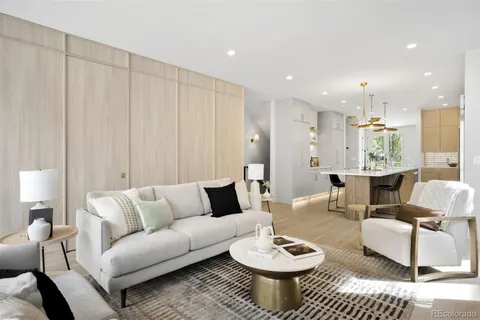 a living room with furniture and a couch