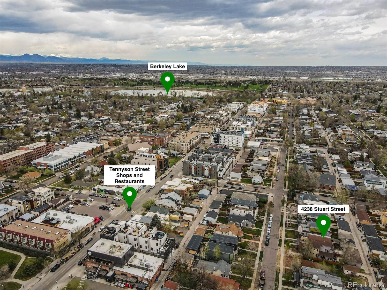 4238 Stuart Street Denver, CO 80212 - Photo 3 of 50 an aerial view of a city