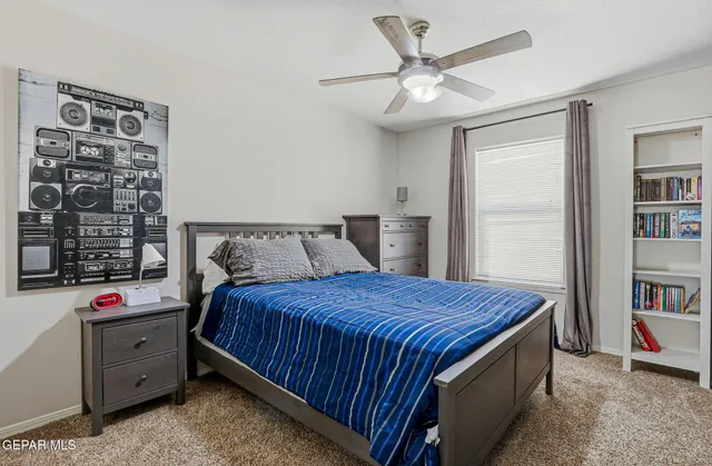 a view of a road with a big yard and potted plants