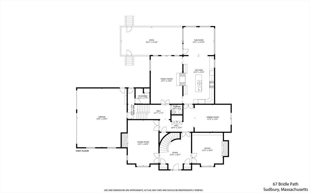 67 Bridle Path Sudbury, MA 01776 - Photo 40 of 42 a picture of floor plan