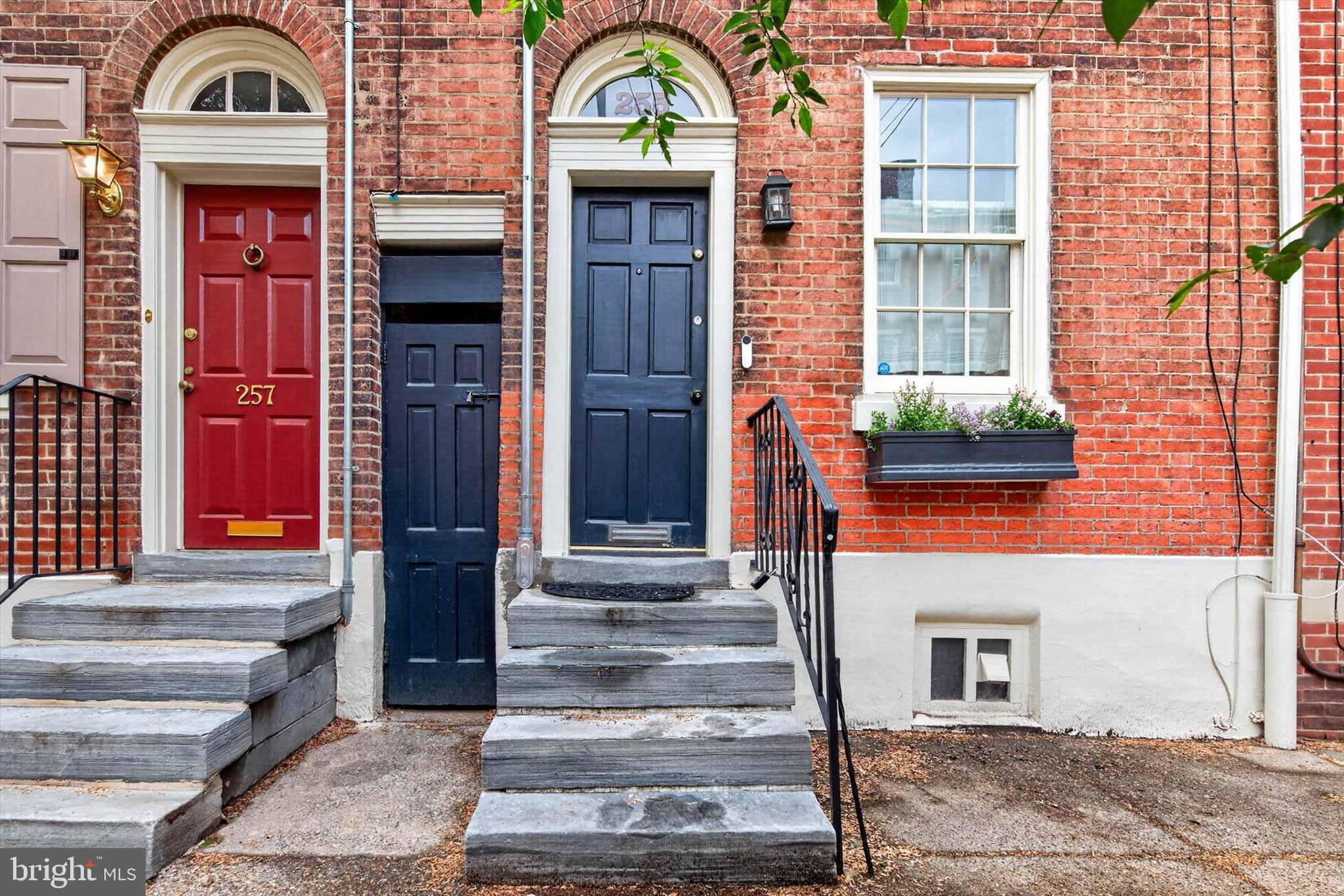255 Queen Street Philadelphia, PA 19147 - Photo 2 of 5 Charming Exterior The Blue Door on Left is Storage