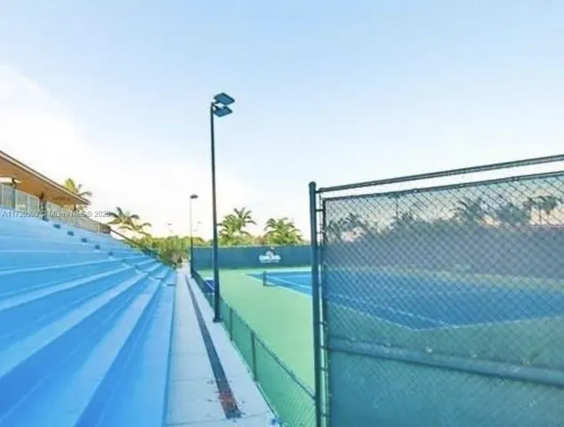 a view of a balcony with staircase
