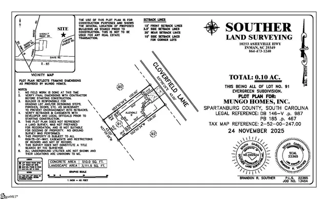 $202,500 | 131 Cloverfield Lane, Unit HOMESITE 91, Spartanburg, SC 29303
