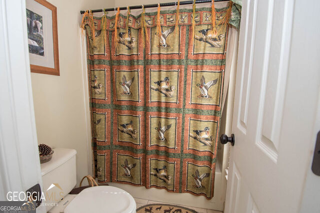 531 Grant Road Brooks, GA 30205 - Photo 41 of 96 a bathroom with a toilet and shower curtain