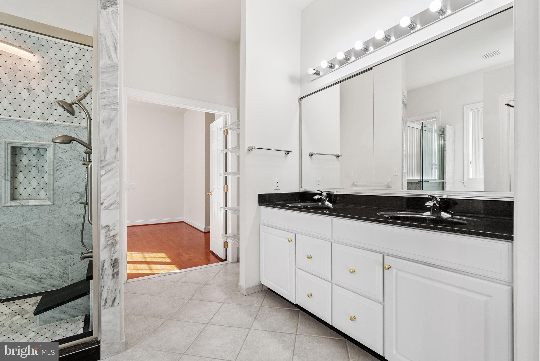 133 Sloan Road Phoenixville, PA 19460 - Photo 22 of 67 a spacious bathroom with a granite countertop sink and a mirror
