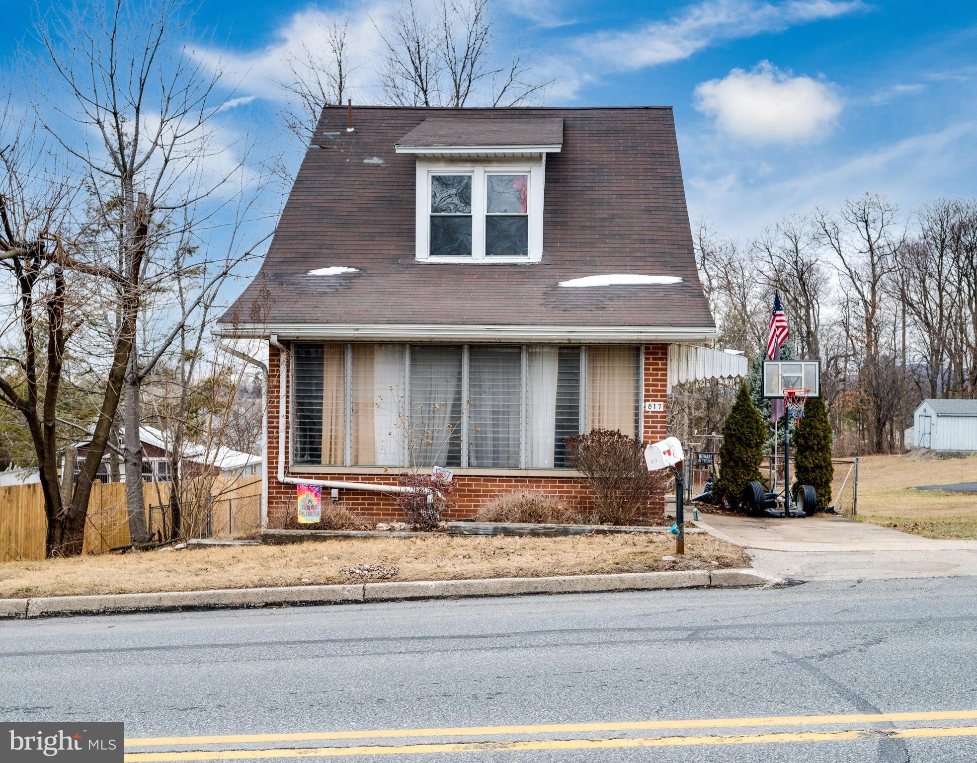 a front view of a house