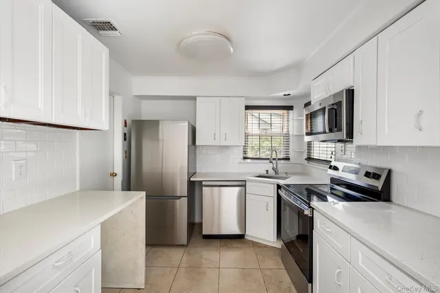 a kitchen with a sink a stove and refrigerator