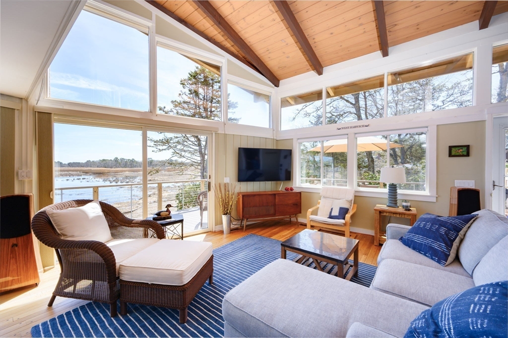 97 Bells Neck Road West Harwich, MA 02671 - Photo 9 of 41 a living room with furniture and a flat screen tv