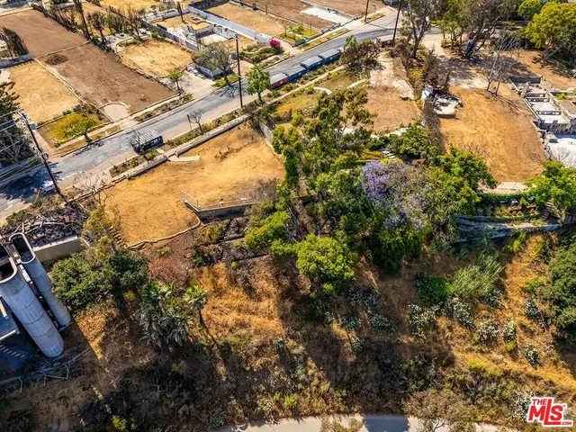 a view of a yard with a tree