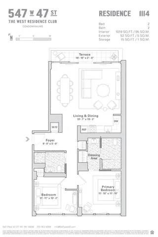 $1,888,000 | 547 West 47th Street, Unit 1114 | Hell's Kitchen