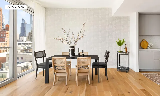 a room with furniture and wooden floor