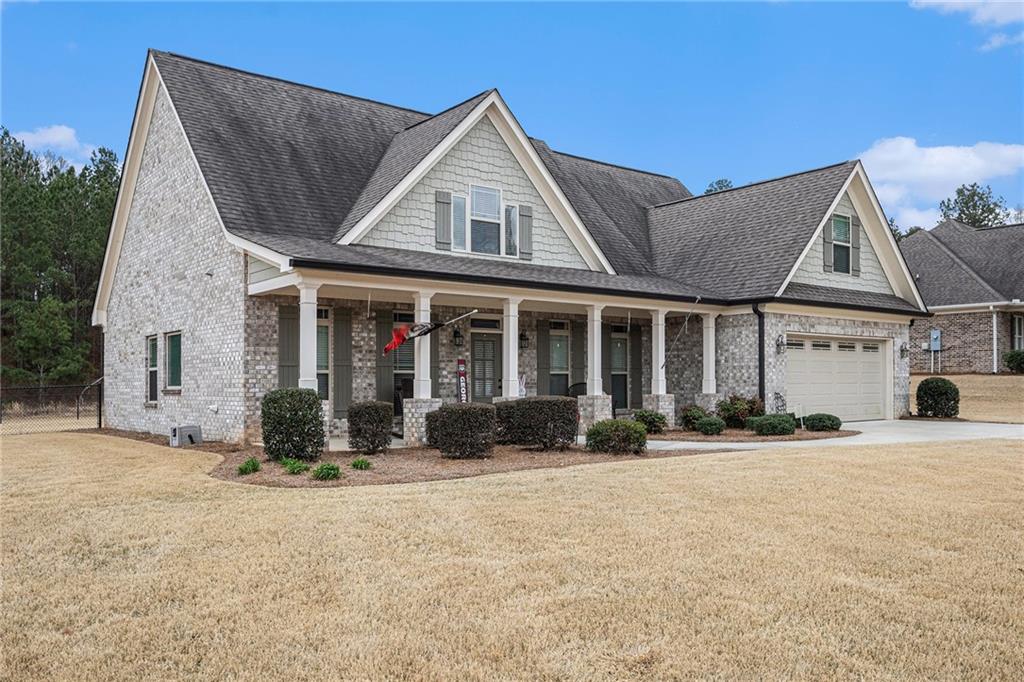 front view of a house with a outdoor space