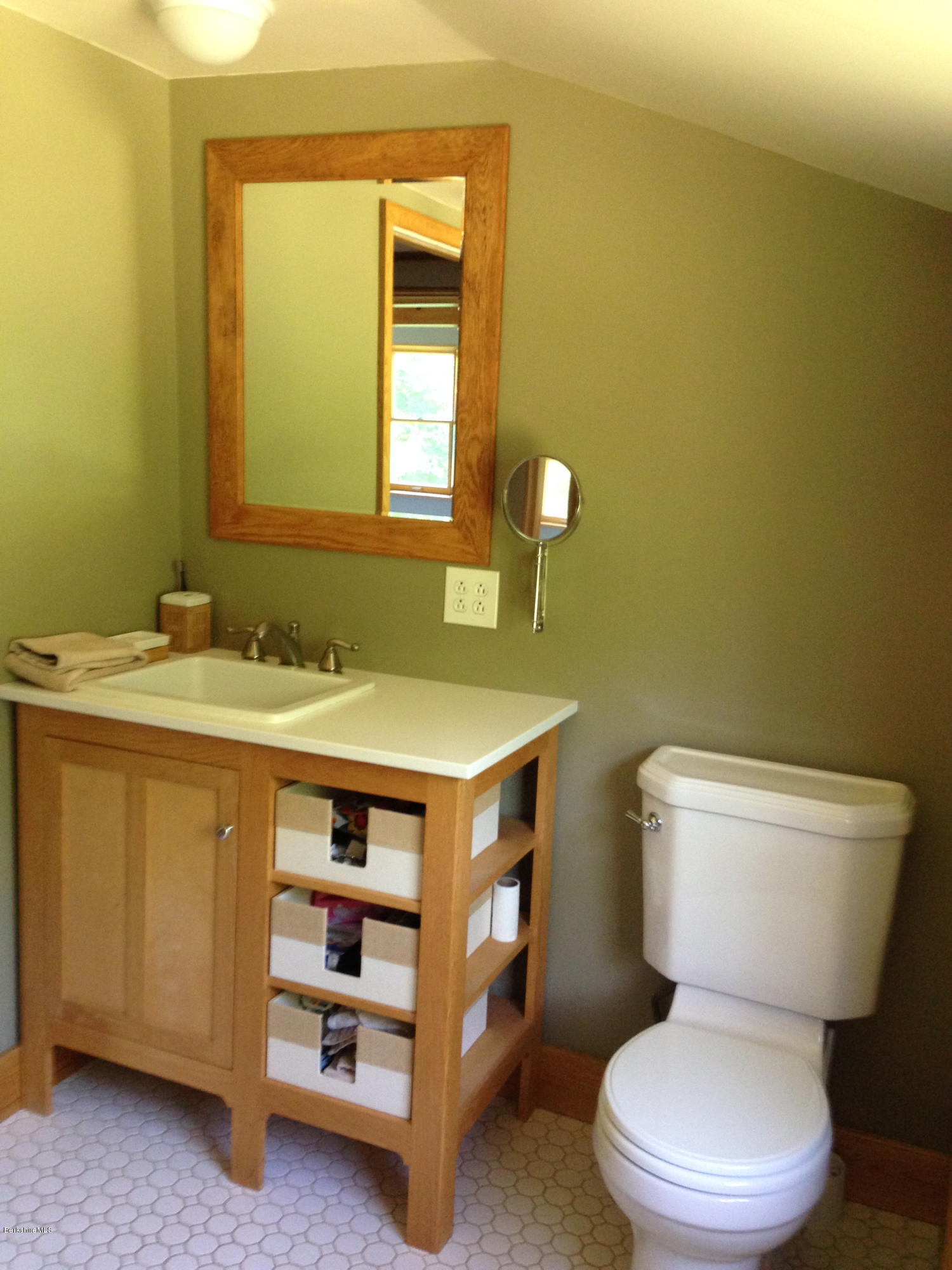 52 Central Shaft Road Florida, MA 01247 - Photo 26 of 31 a bathroom with a sink a toilet and a mirror