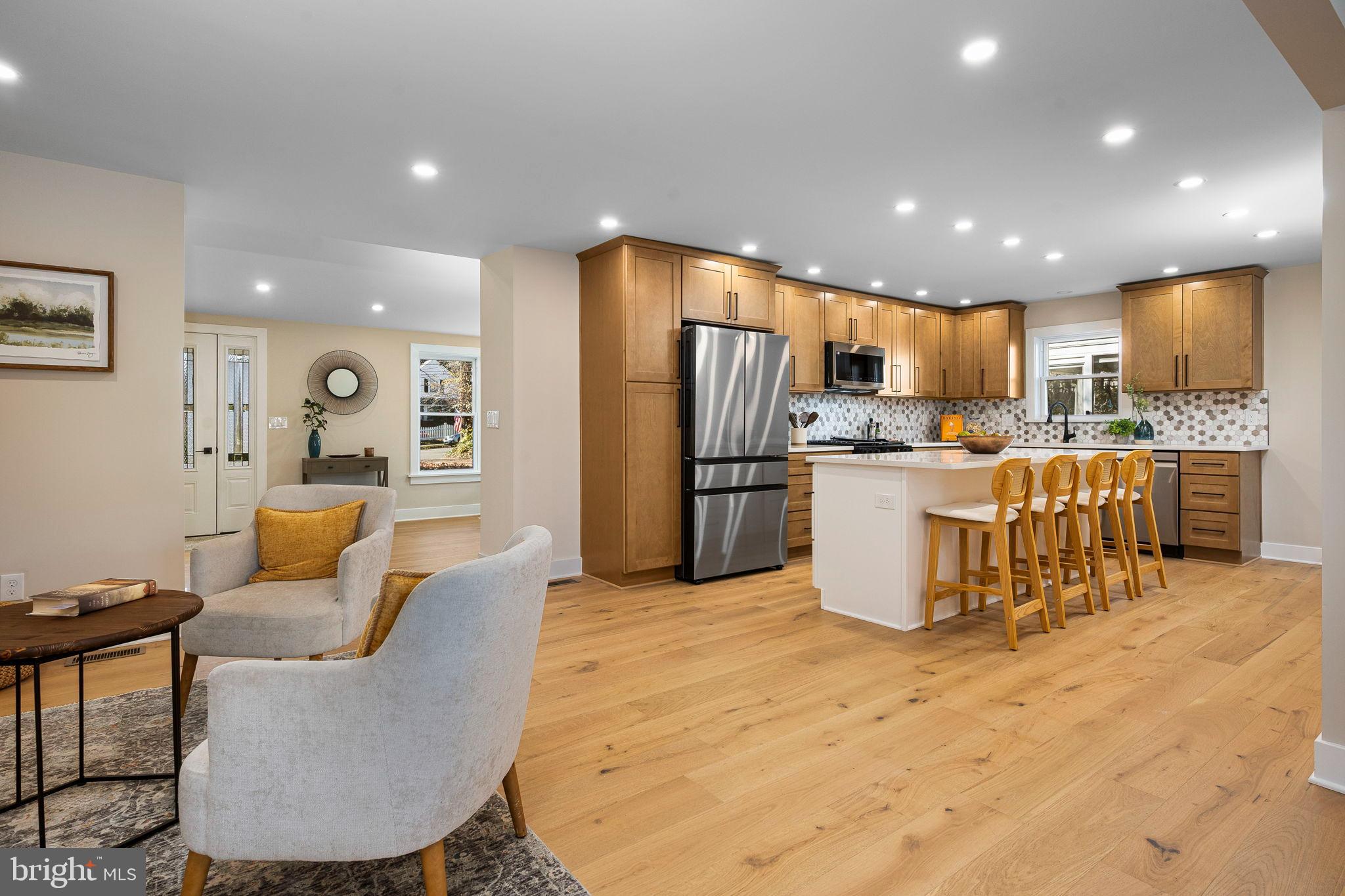 211 Bryn Mawr Avenue Bala Cynwyd, PA 19004 - Photo 17 of 59 Modern kitchen with warm wood accents.