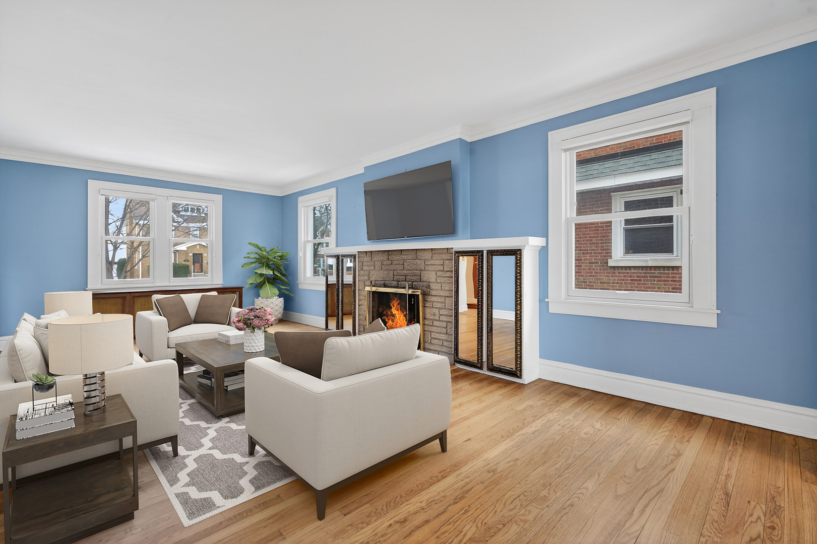 1820 South Prospect Avenue Park Ridge, IL 60068 - Photo 2 of 33 a living room with furniture window and a fireplace