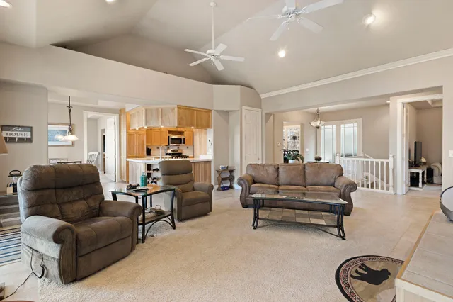 a room with furniture