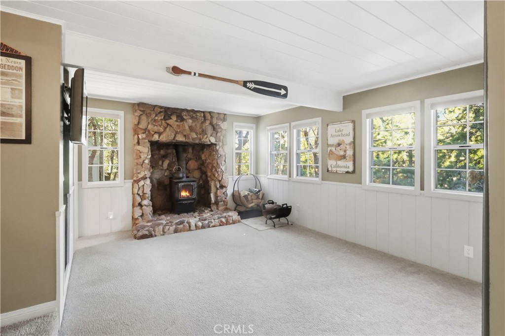 174 Golf Course Road Lake Arrowhead, CA 92391 - Photo 17 of 72 fire in stove digitally altered