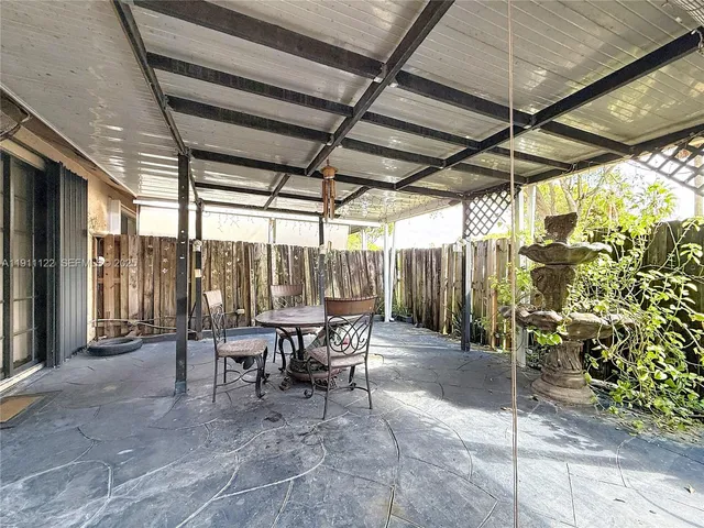 a view of outdoor space with seating