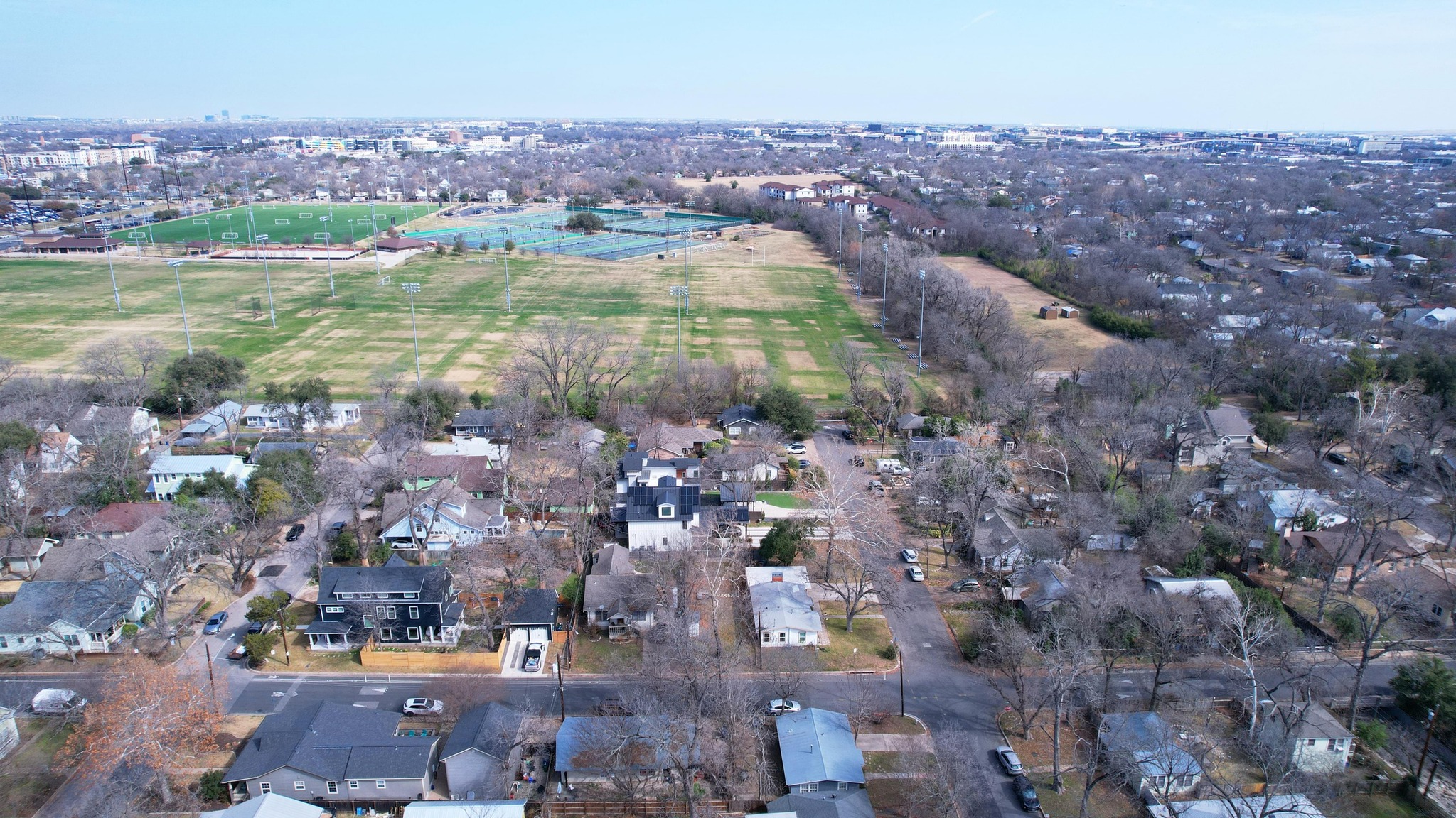 4530 Avenue D, Unit B Austin, TX 78751 - Photo 27 of 29 an aerial view of residential houses with outdoor space and trees