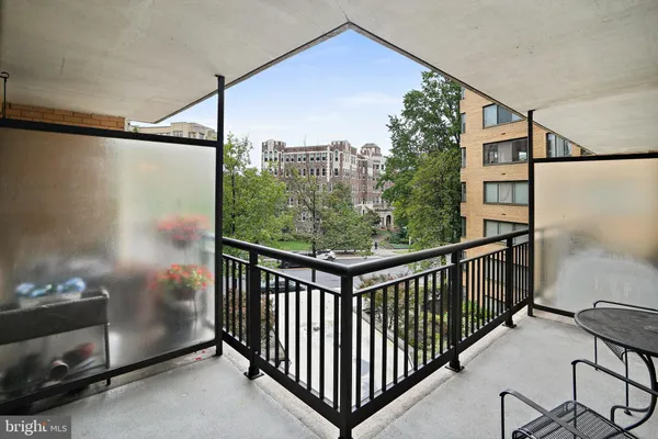 a view of a balcony