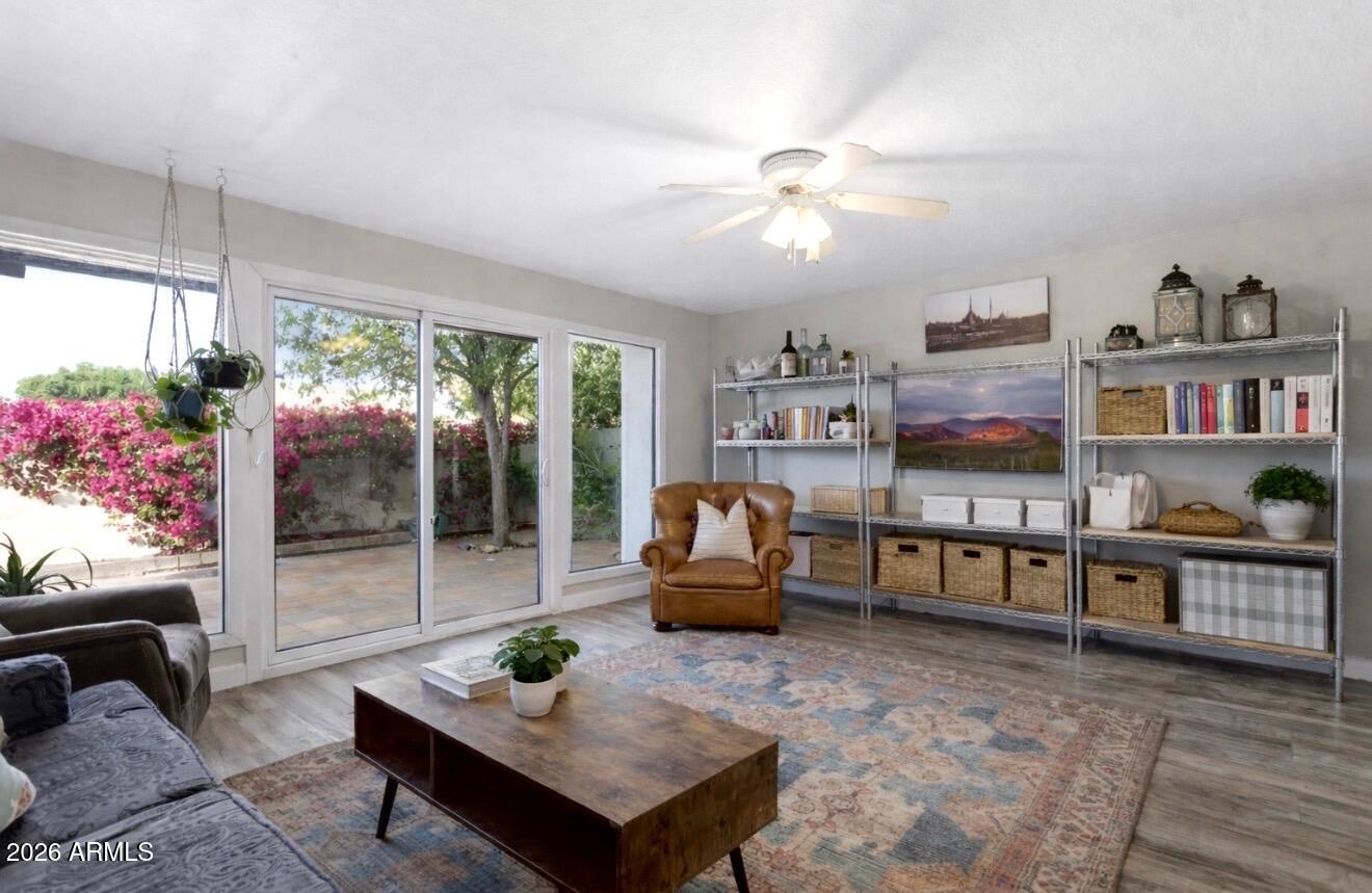 Living room overlooking second patio