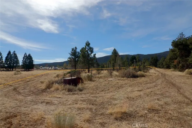a view of mountain view with trees