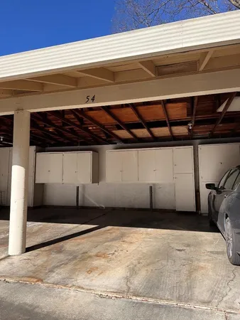 a view of a car garage